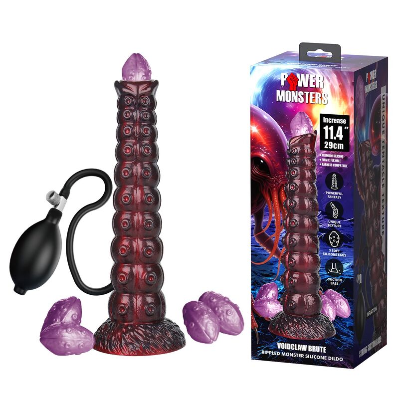 POWER MONSTERS - VOIDCLAW BRUTE DILDO HINCHABLE FANTASÍA BICOLOR 29 CM Ø 5,7 CM - Imagen 8