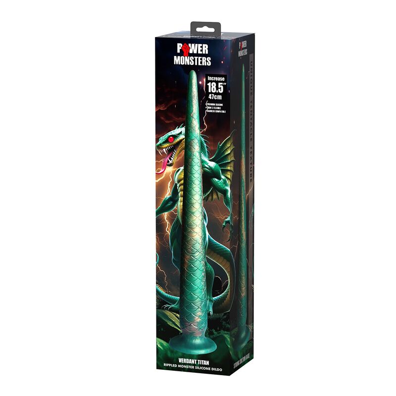POWER MONSTERS - WILDWYRM TAIL DILDO BICOLOR 47 CM Ø 4 CM - Imagen 2