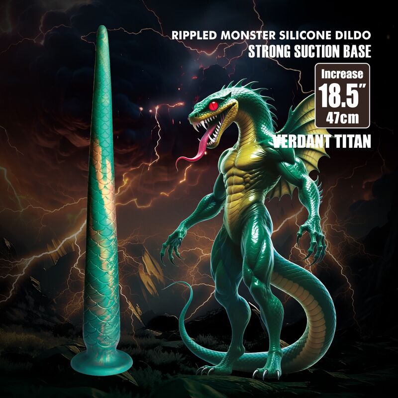 POWER MONSTERS - WILDWYRM TAIL DILDO BICOLOR 47 CM Ø 4 CM - Imagen 8
