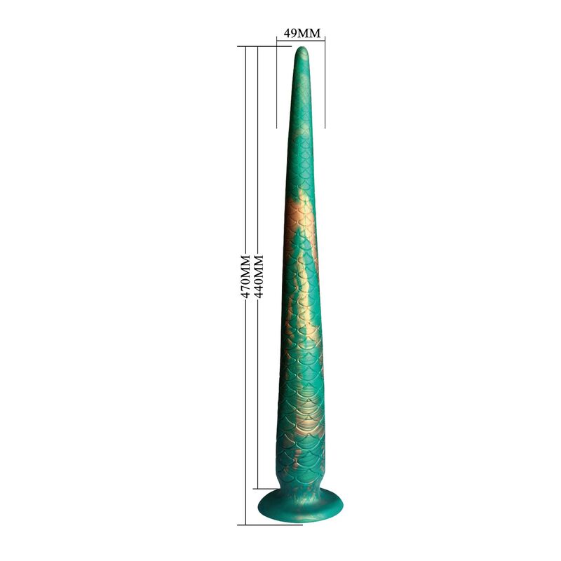 POWER MONSTERS - WILDWYRM TAIL DILDO BICOLOR 47 CM Ø 4 CM - Imagen 6