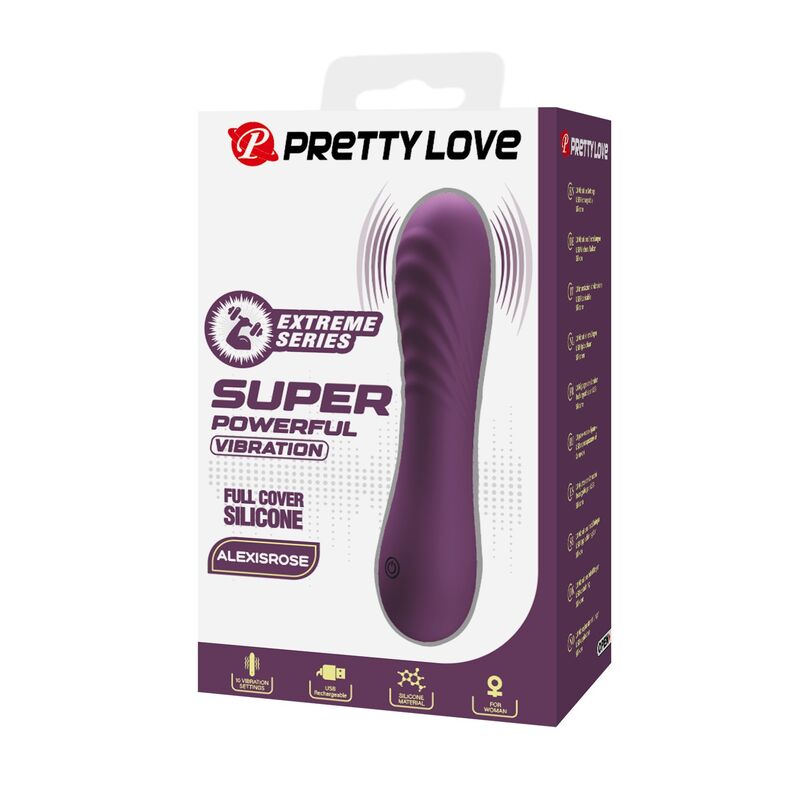 PRETTY LOVE - ALEXISROSE VIBRADOR RECARGABLE 10 FUNCIONES MORADO - Imagen 3