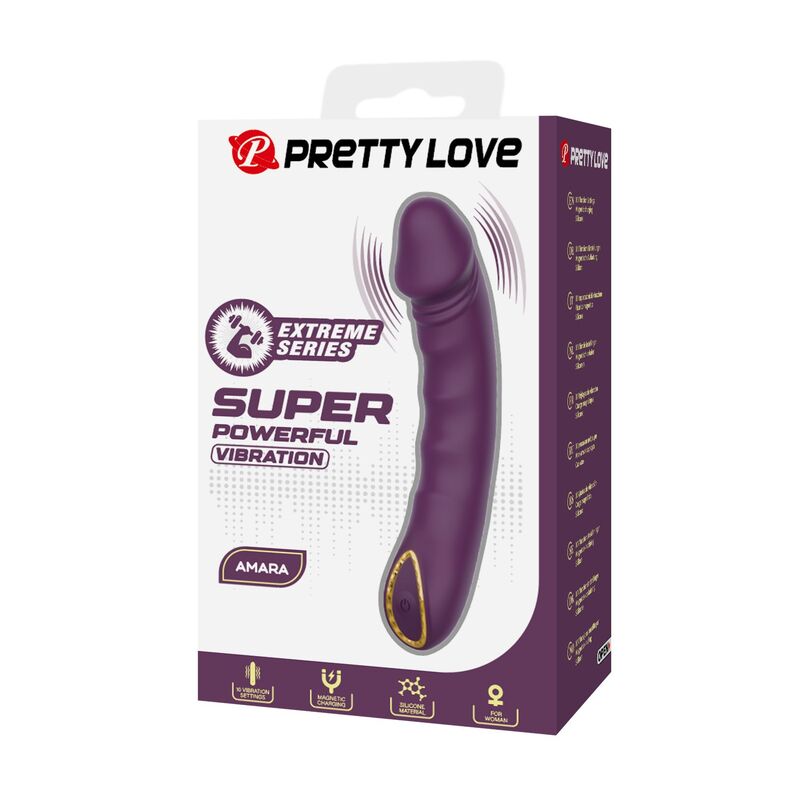 PRETTY LOVE - AMARA VIBRADOR RECARGABLE 10 FUNCIONES MORADO - Imagen 3