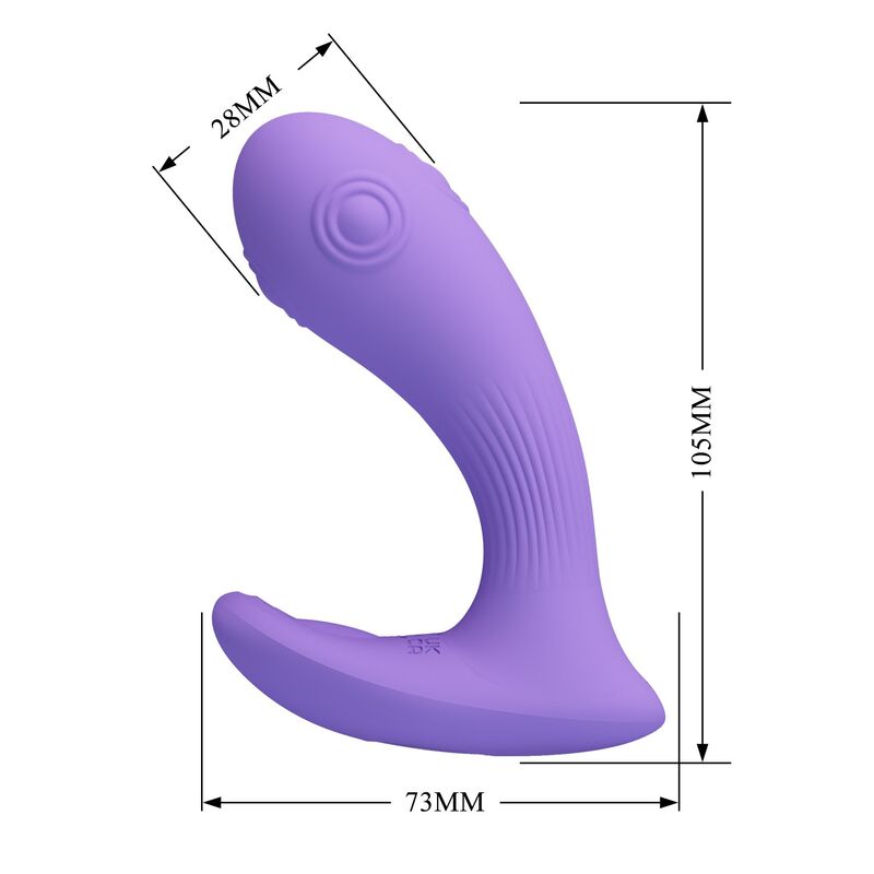 PRETTY LOVE - ANDROMEDA VIBRADOR DE DOBLE ESTIMULACIÓN RECARGABLE MORADO - Imagen 10