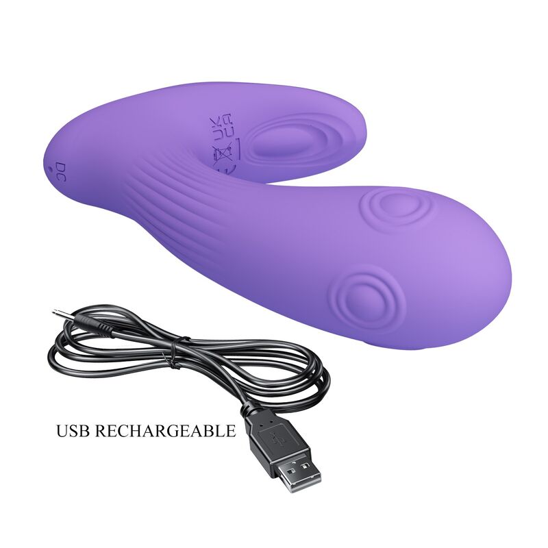 PRETTY LOVE - ANDROMEDA VIBRADOR DE DOBLE ESTIMULACIÓN RECARGABLE MORADO - Imagen 11