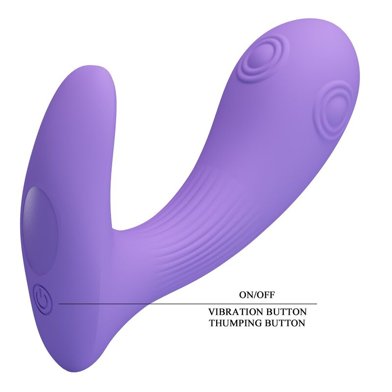 PRETTY LOVE - ANDROMEDA VIBRADOR DE DOBLE ESTIMULACIÓN RECARGABLE MORADO - Imagen 5