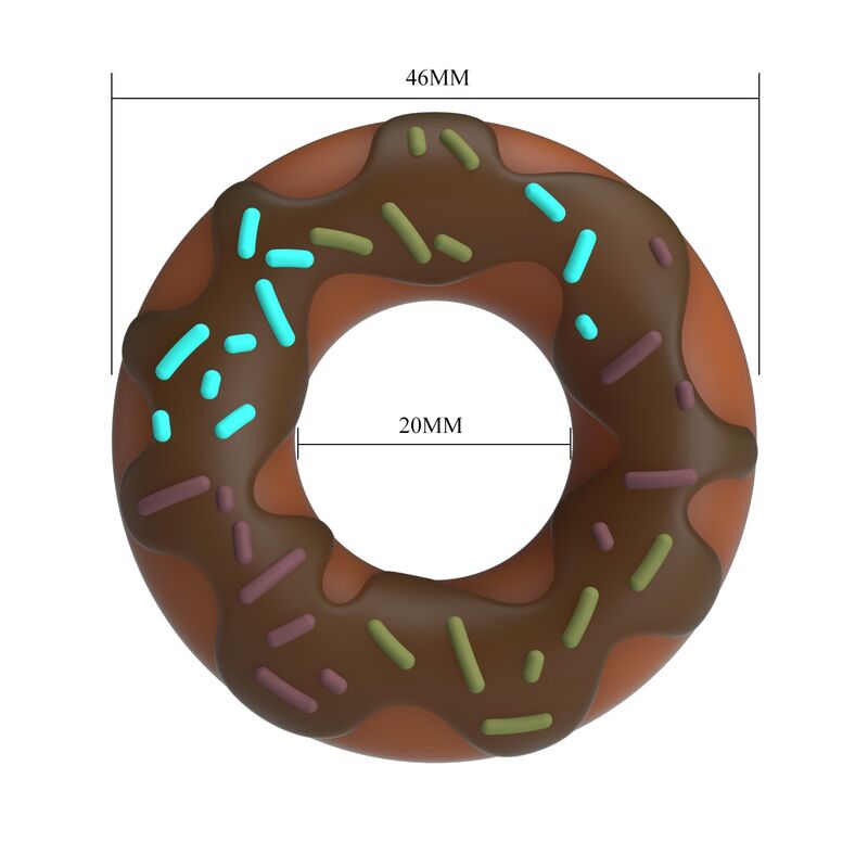 PRETTY LOVE - ANILLO PARA PENE SUPER DONUT MARRÓN - Imagen 6