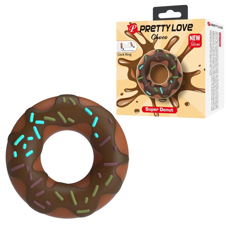 PRETTY LOVE - ANILLO PARA PENE SUPER DONUT MARRÓN - Imagen 2