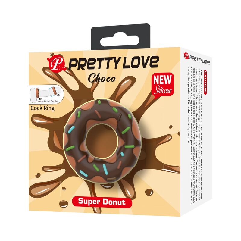 PRETTY LOVE - ANILLO PARA PENE SUPER DONUT MARRÓN - Imagen 7