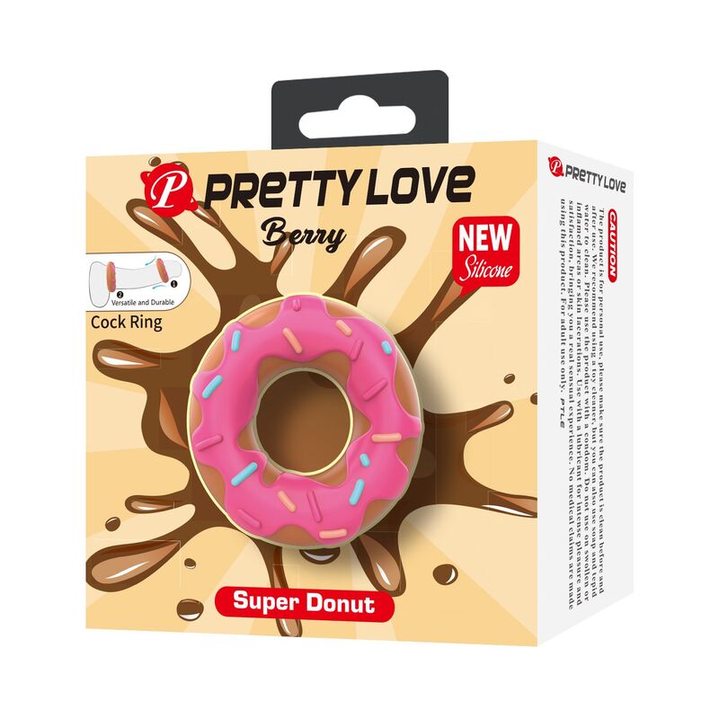 PRETTY LOVE - ANILLO PARA PENE SUPER DONUT ROSA - Imagen 2