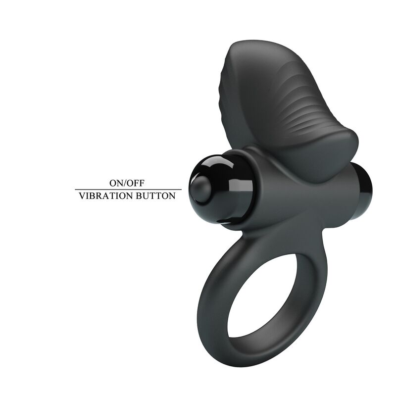 PRETTY LOVE - ANILLO VIBRADOR PARA PENE ADRIEN 10 FUNCIONES NEGRO - Imagen 2