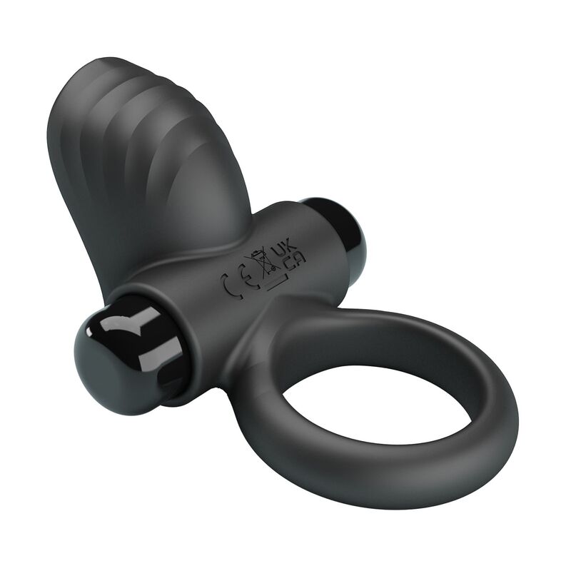 PRETTY LOVE - ANILLO VIBRADOR PARA PENE ADRIEN 10 FUNCIONES NEGRO - Imagen 8
