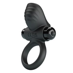 PRETTY LOVE - ANILLO VIBRADOR PARA PENE ADRIEN 10 FUNCIONES NEGRO