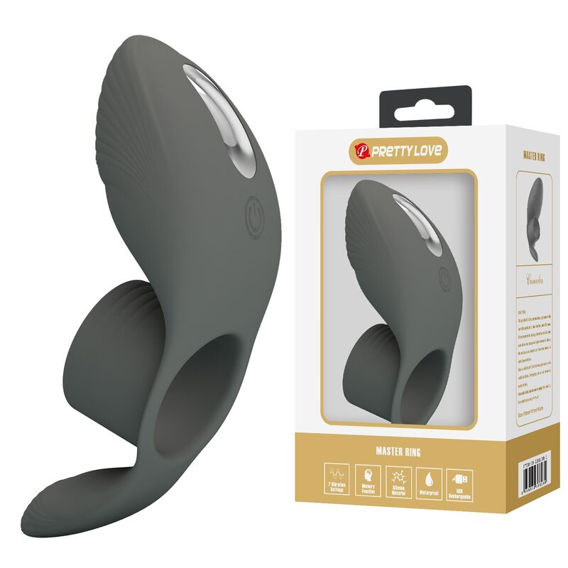 PRETTY LOVE - ANILLO VIBRADOR RECARGABLE CON DOBLE ESTIMULACIÓN - Imagen 4