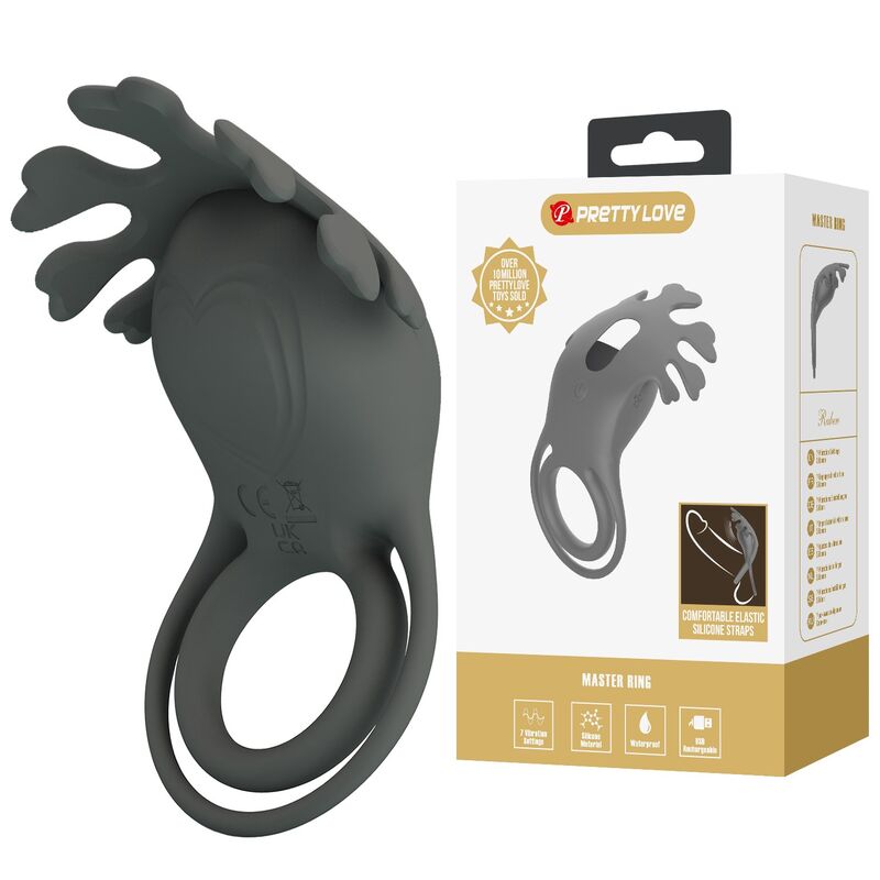 PRETTY LOVE - ANILLO VIBRADOR RECARGABLE CON ESTIMULADOR - Imagen 3