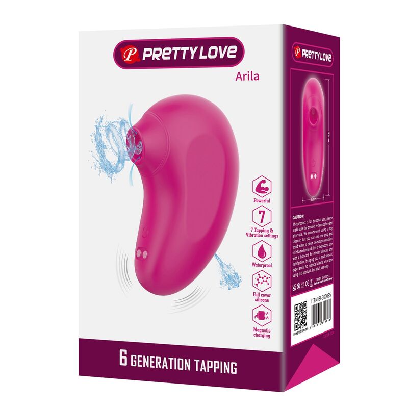 PRETTY LOVE - ARILA SUCCIONADOR DE CLÍTORIS CON VIBRACIÓN RECARGABLE ROSA - Imagen 3