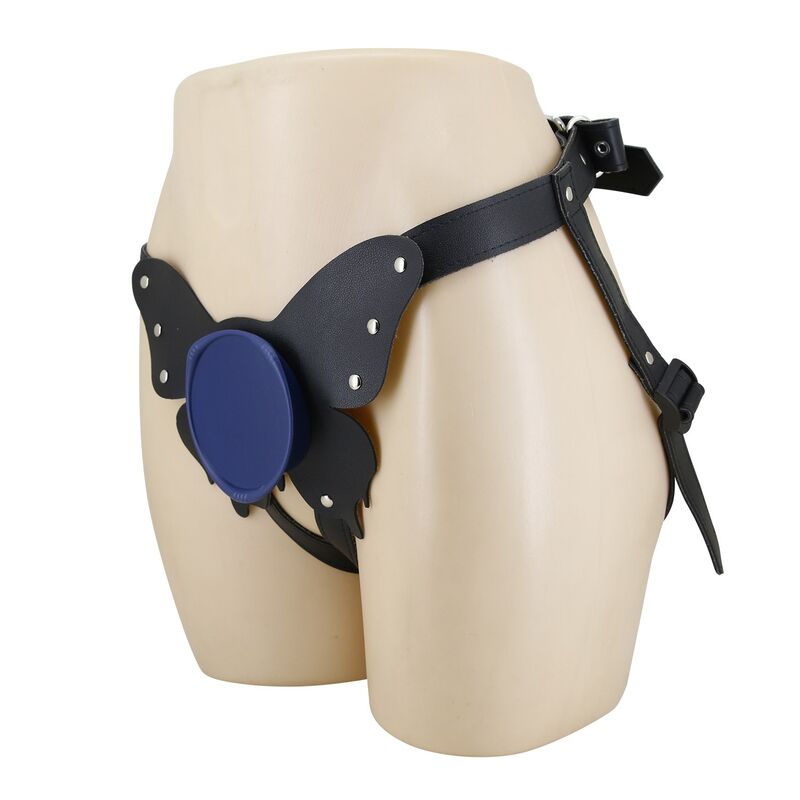 PRETTY LOVE - ARNÉS UNIVERSAL TIPO BRAGA PARA STRAP-ON NEGRO Y AZUL - Imagen 4