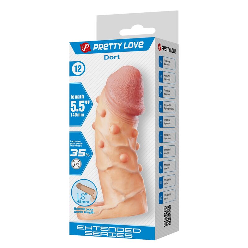 PRETTY LOVE - DORT FUNDA PARA PENE EXTENSORA 14 CM Ø 4 CM COLOR NATURAL - Imagen 3