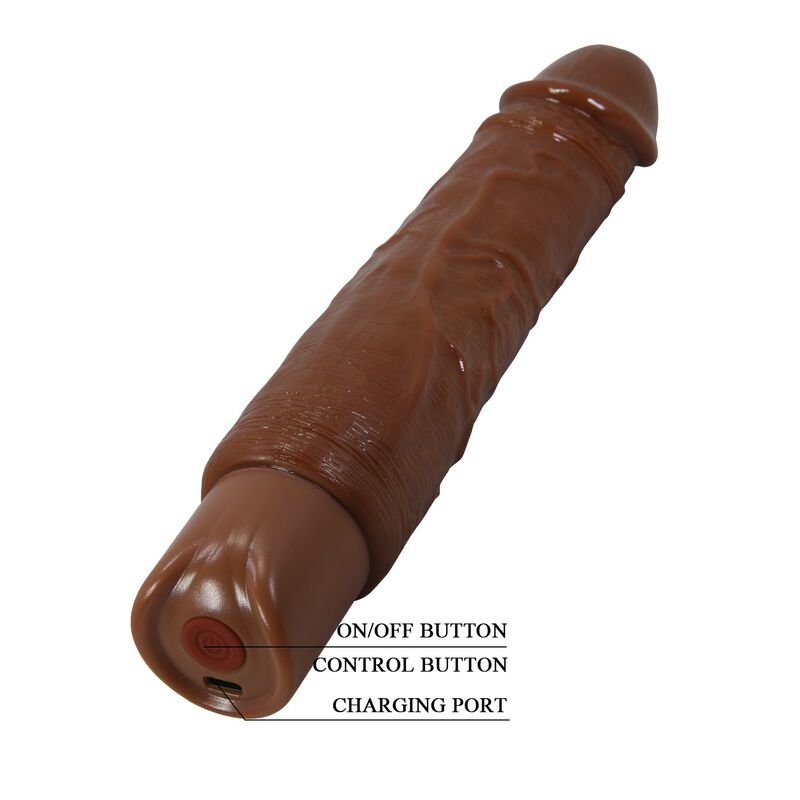 PRETTY LOVE - DUKE VIBRADOR REALÍSTICO 23,5 CM Ø 4,8 CM COLOR MARRÓN - Imagen 6