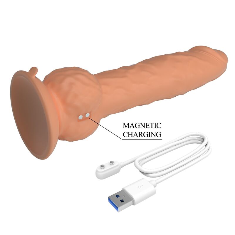 PRETTY LOVE - EREN DILDO VIBRADOR CON EMPUJE 20,5 CM Ø 4,5 CM COLOR NATURAL - Imagen 7