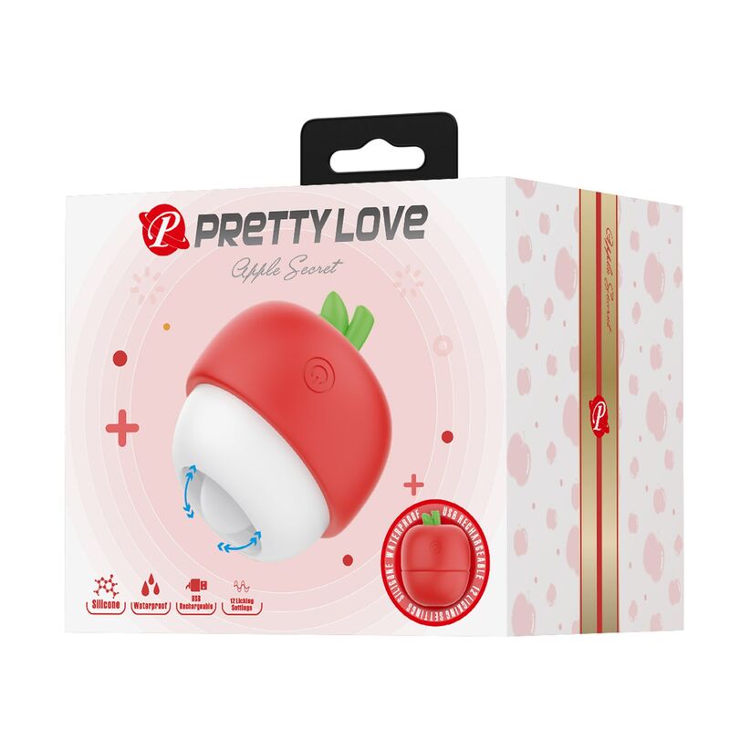 PRETTY LOVE - ESTIMULADOR CLITORAL CON EFECTO LENGUA RECARGABLE ROJO - Imagen 2