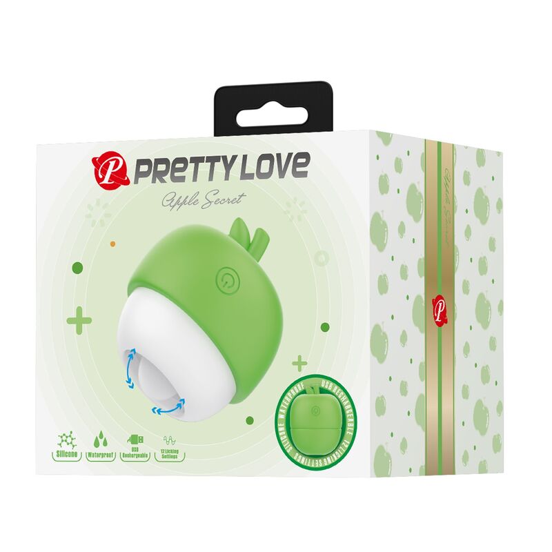 PRETTY LOVE - ESTIMULADOR CLITORAL CON EFECTO LENGUA RECARGABLE VERDE - Imagen 2