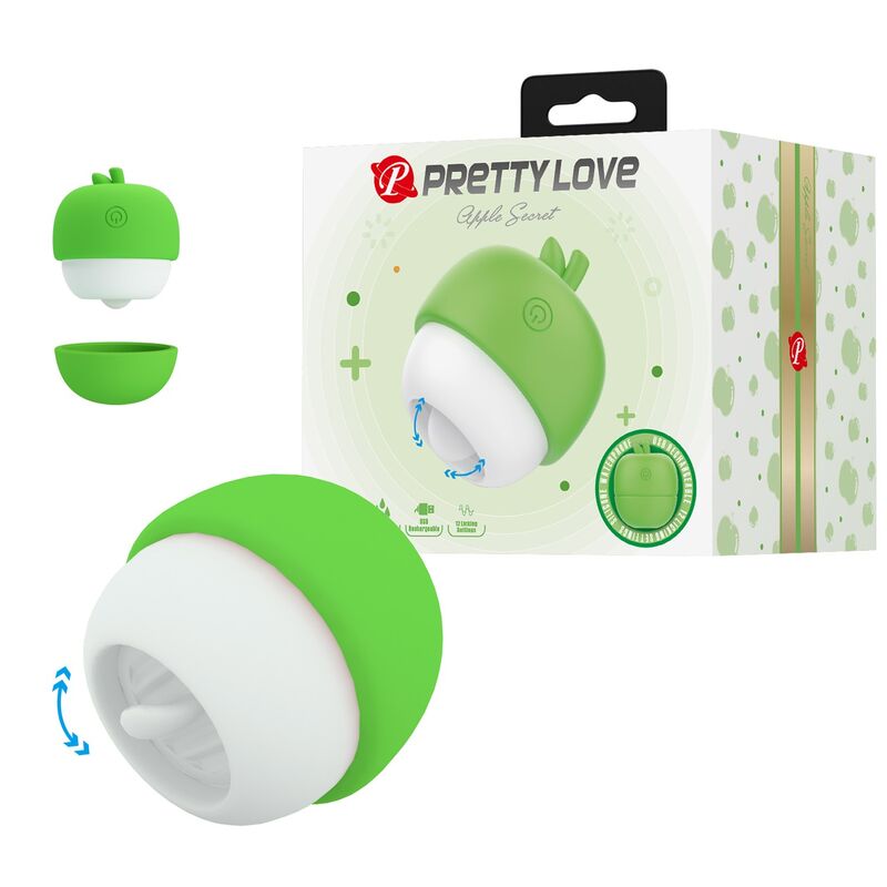 PRETTY LOVE - ESTIMULADOR CLITORAL CON EFECTO LENGUA RECARGABLE VERDE - Imagen 10