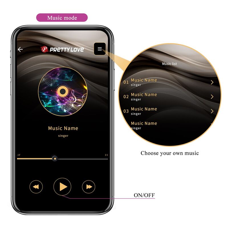 PRETTY LOVE - HUEVO VIBRADOR PULSEN CONTROL APP 12 FUNCIONES RECARGABLE USB ROSA - Imagen 17