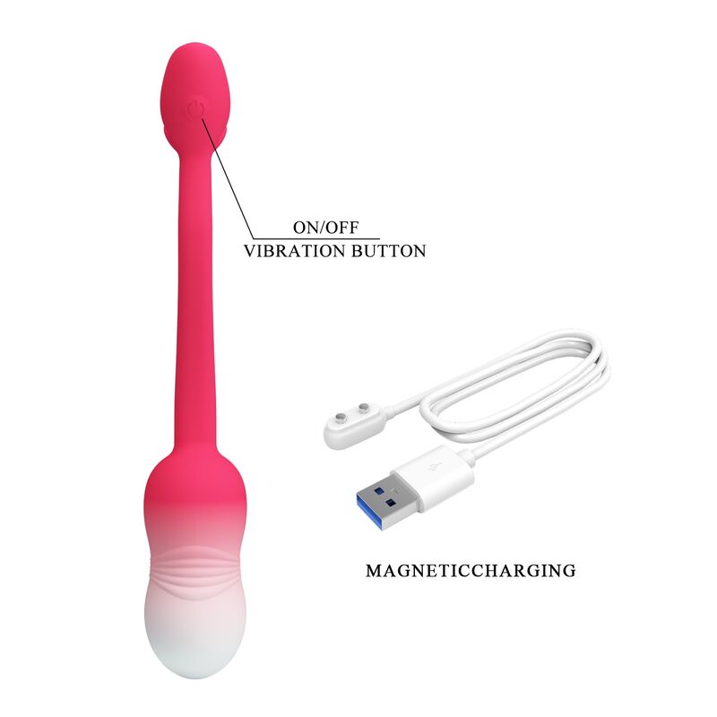 PRETTY LOVE - HUEVO VIBRADOR PULSEN CONTROL APP 12 FUNCIONES RECARGABLE USB ROSA - Imagen 8