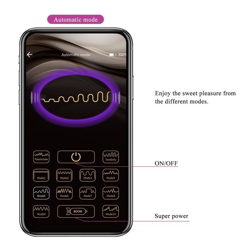 PRETTY LOVE - HUEVO VIBRADOR PULSEN CONTROL APP 12 FUNCIONES RECARGABLE USB VERDE-AMARILLO - Imagen 16