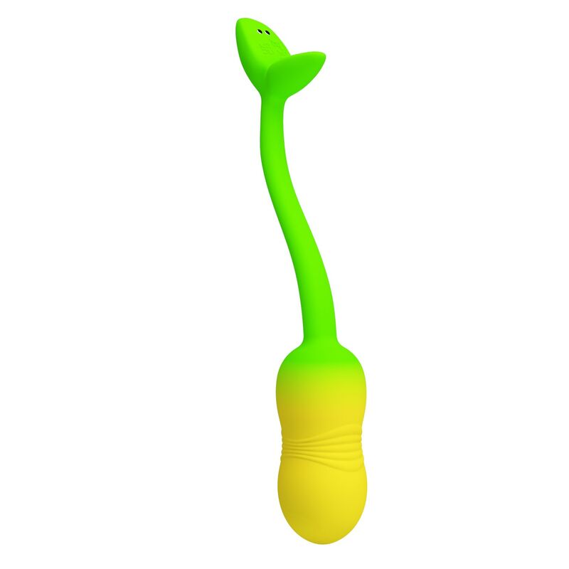 PRETTY LOVE - HUEVO VIBRADOR PULSEN CONTROL APP 12 FUNCIONES RECARGABLE USB VERDE-AMARILLO - Imagen 2