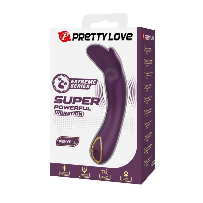 PRETTY LOVE - KENYELL VIBRADOR RECARGABLE 10 FUNCIONES MORADO - Imagen 3