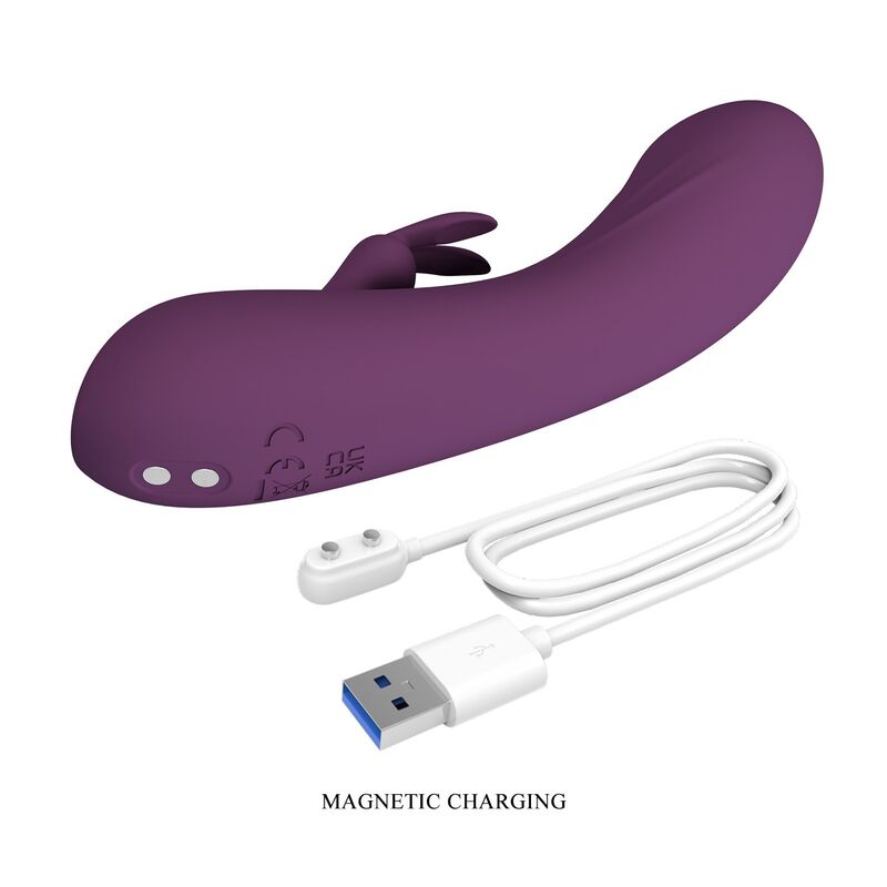 PRETTY LOVE - LANDYN VIBRADOR RABBIT RECARGABLE 10 FUNCIONES MORADO - Imagen 10