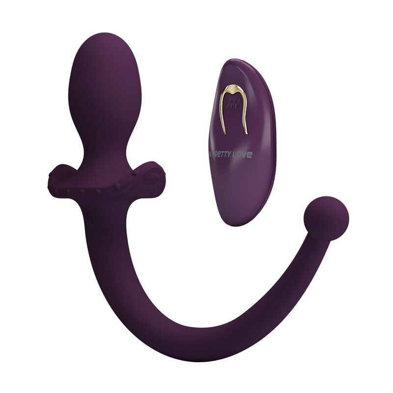 PRETTY LOVE - LIOEA PLUG ANAL CON COLA VIBRADOR 12 FUNCIONES COLOR MORADO CONTROL REMOTO - Imagen 6