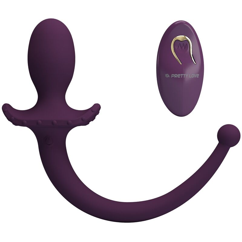 PRETTY LOVE - LIOEA PLUG ANAL CON COLA VIBRADOR 12 FUNCIONES COLOR MORADO CONTROL REMOTO - Imagen 8
