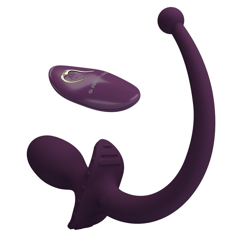 PRETTY LOVE - LIOEA PLUG ANAL CON COLA VIBRADOR 12 FUNCIONES COLOR MORADO CONTROL REMOTO - Imagen 7