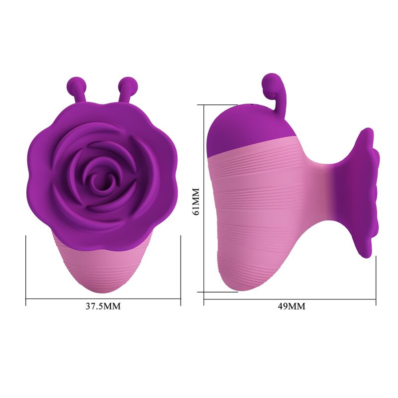 PRETTY LOVE - LITTLE BEE ESTIMULADOR DE CLÍTORIS 7 MODOS RECARGABLE MORADO-ROSA - Imagen 9
