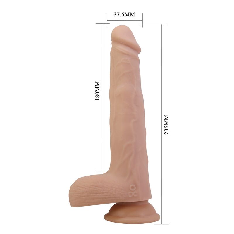 PRETTY LOVE - MILES DILDO VIBRADOR CON EMPUJE Y ROTACIÓN CONTROL REMOTO 23,5 CM Ø 4,8 CM COLOR NATURAL - Imagen 8