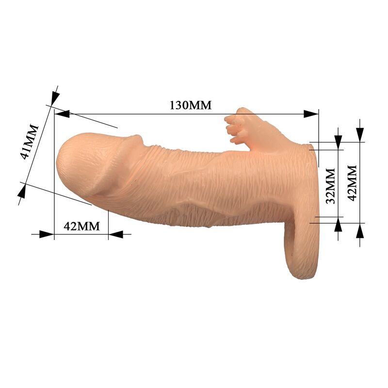 PRETTY LOVE - RODERIC FUNDA PARA PENE EXTENSORA 13 CM Ø 3,8 CM COLOR NATURAL - Imagen 6