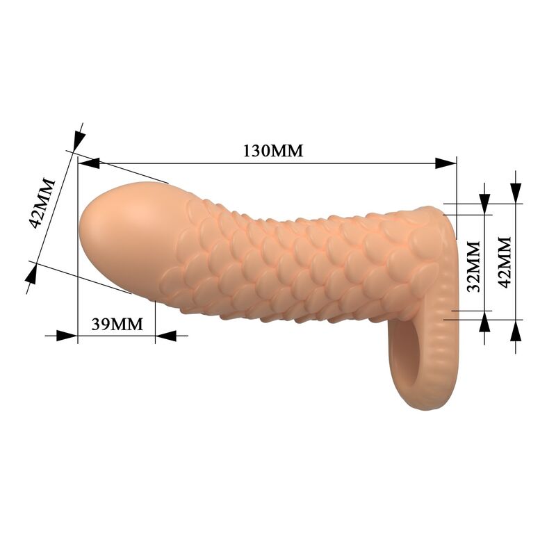PRETTY LOVE - NESMITH FUNDA PARA PENE EXTENSORA 13 CM Ø 3,8 CM COLOR NATURAL - Imagen 6