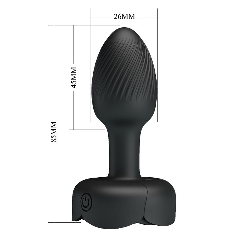 PRETTY LOVE - PLUG ANAL VIBRADOR 10 MODOS RECARGABLE NEGRO - Imagen 5