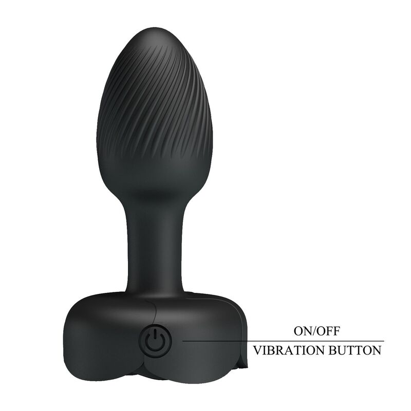 PRETTY LOVE - PLUG ANAL VIBRADOR 10 MODOS RECARGABLE NEGRO - Imagen 4