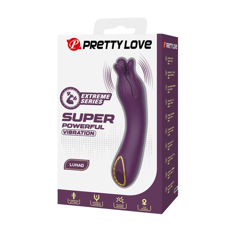 PRETTY LOVE - LUNAO VIBRADOR RECARGABLE 10 FUNCIONES MORADO - Imagen 3