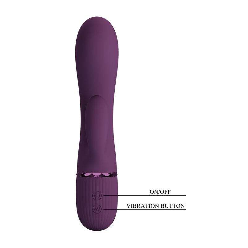 PRETTY LOVE - MARGIE VIBRADOR RABBIT RECARGABLE 10 FUNCIONES MORADO - Imagen 4
