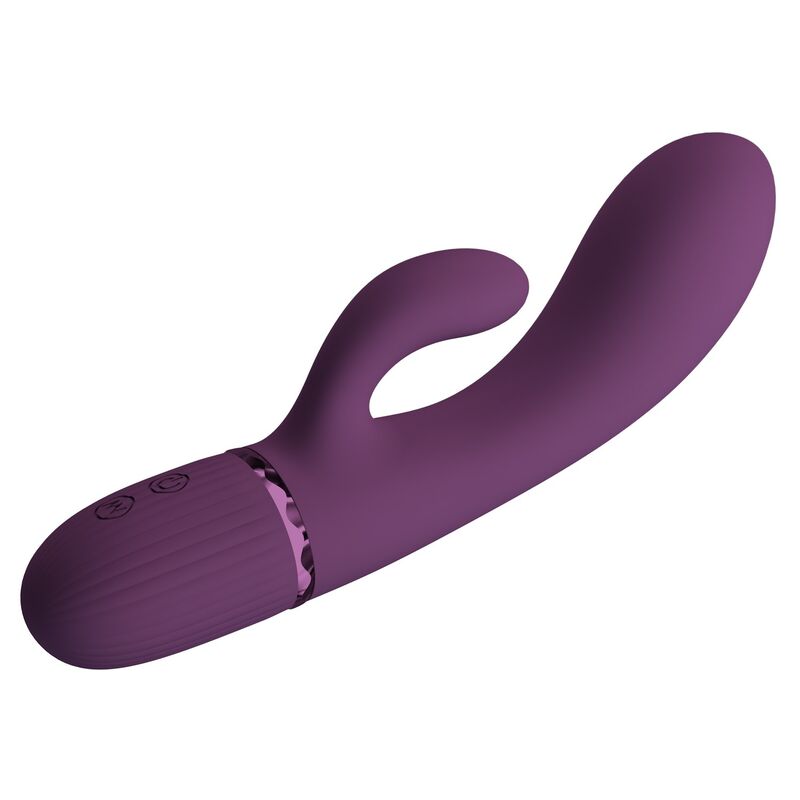 PRETTY LOVE - MARGIE VIBRADOR RABBIT RECARGABLE 10 FUNCIONES MORADO - Imagen 7