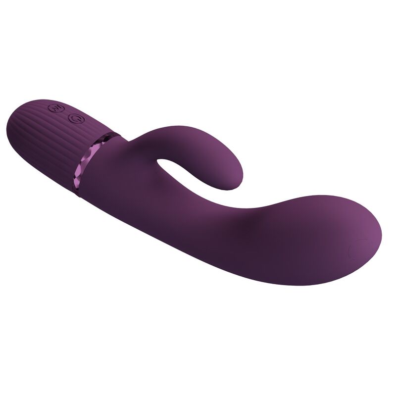 PRETTY LOVE - MARGIE VIBRADOR RABBIT RECARGABLE 10 FUNCIONES MORADO - Imagen 6