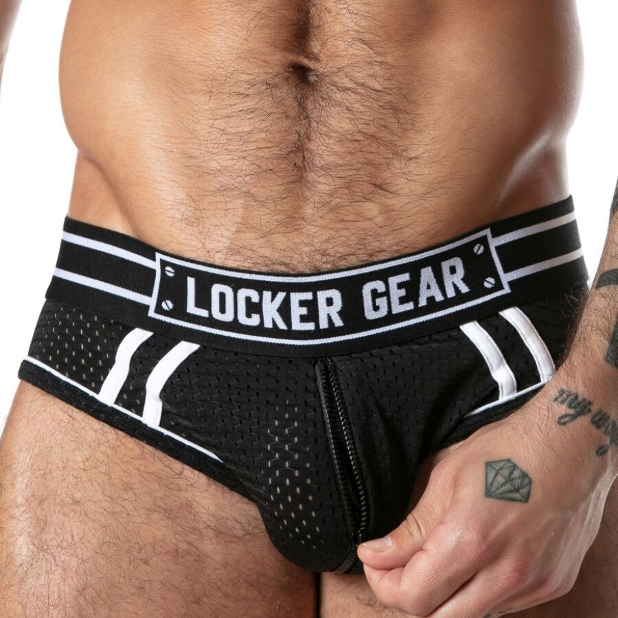 LOCKER GEAR - SPORT MESH JOCK BRIEF NEGRO L - Imagen 4