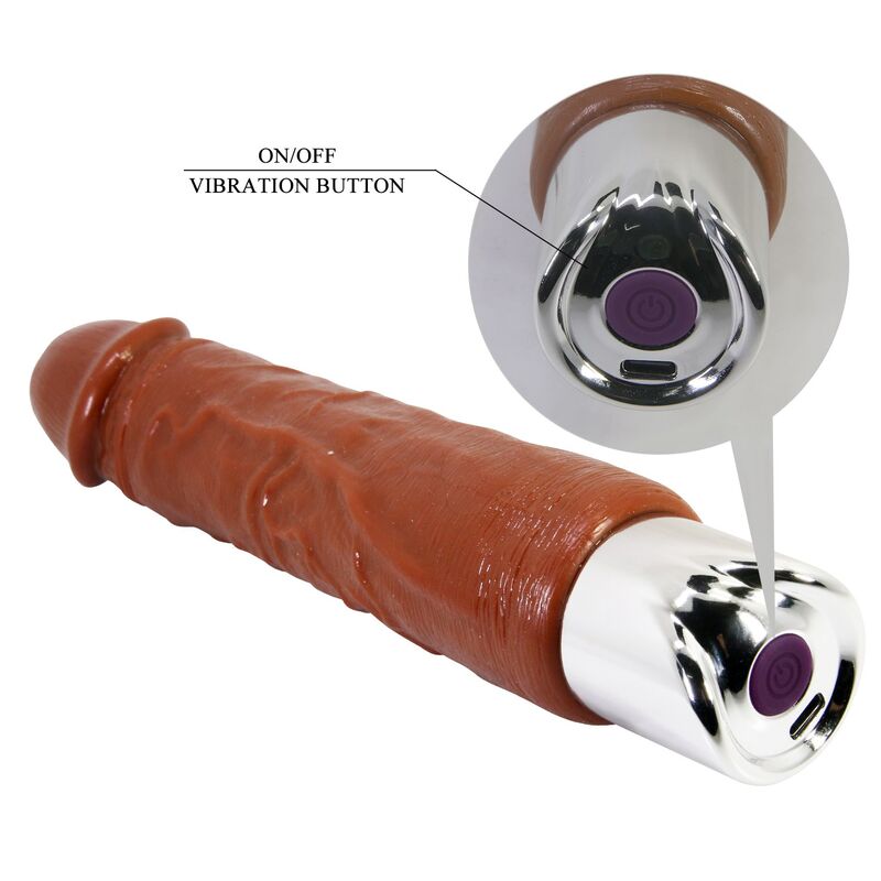 PRETTY LOVE - PRO VIBRADOR REALÍSTICO 23,5 CM Ø 4,8 CM COLOR MARRÓN - Imagen 2