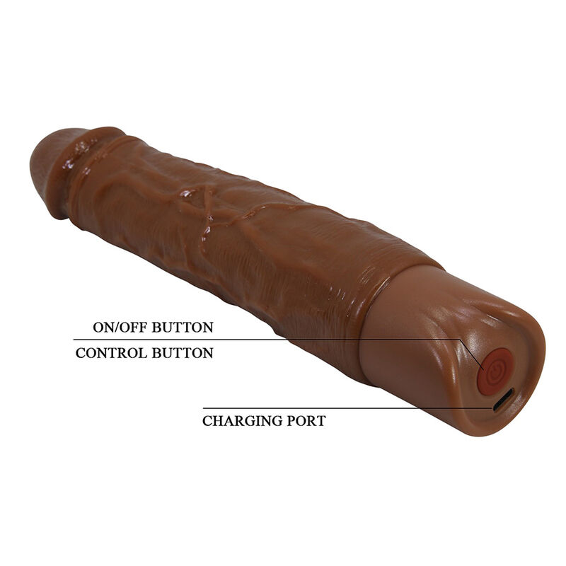PRETTY LOVE - OWEN VIBRADOR REALÍSTICO 22,5 CM Ø 4,5 CM COLOR MARRÓN - Imagen 8