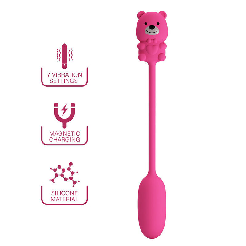 PRETTY LOVE - OLSON HUEVO VIBRADOR CON MANDO POR CABLE RECARGABLE ROSA - Imagen 2