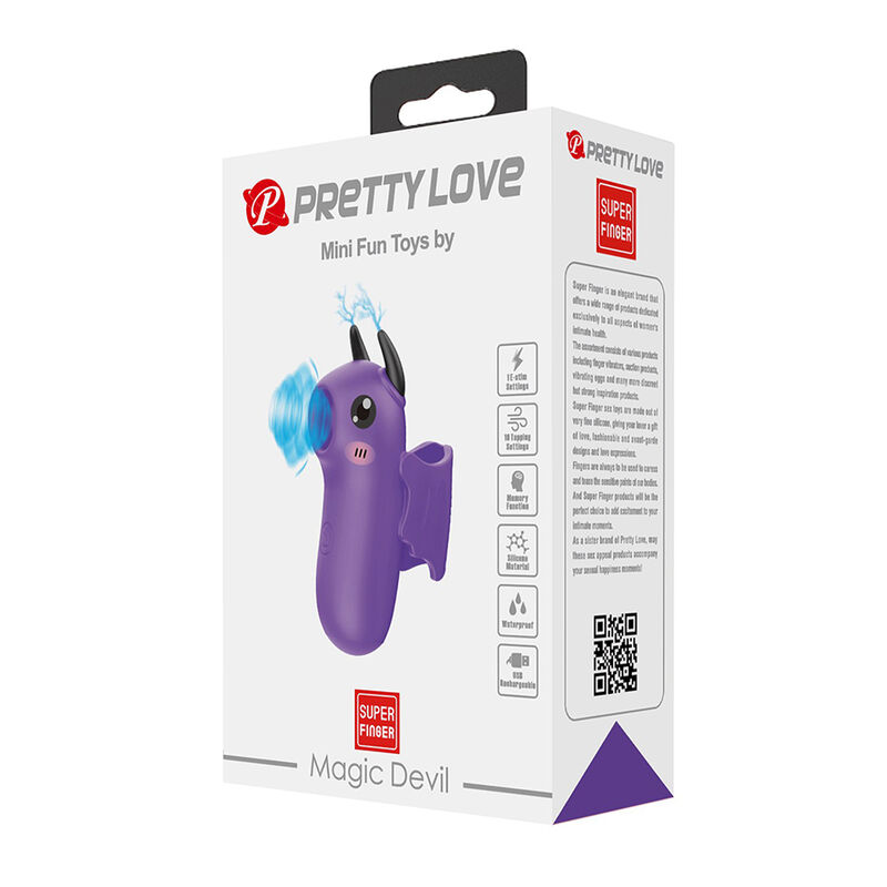 PRETTY LOVE - MAGIC DEVIL ESTIMULADOR DE DEDO RECARGABLE MORADO - Imagen 2
